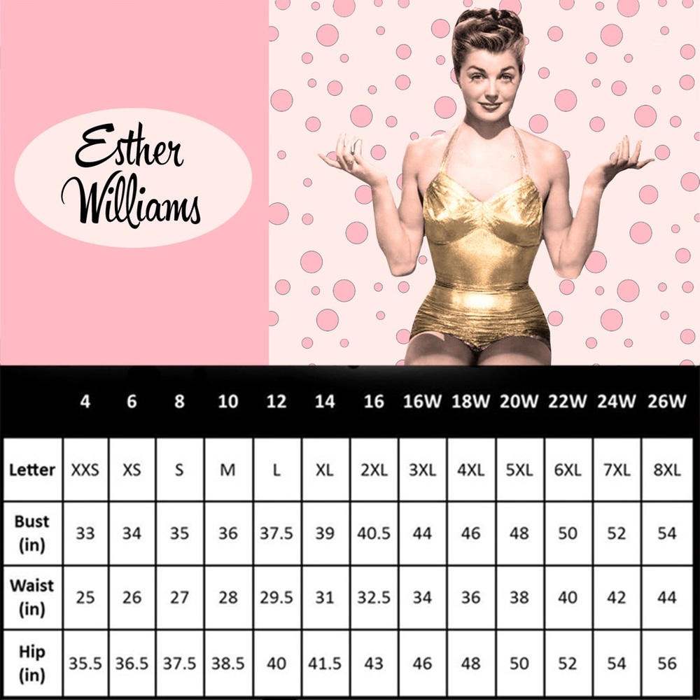 🌺New! Bettie Page Picnic Ruched Halter One Piece - Picture 5 of 5